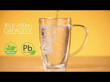 Load and play video in Gallery viewer, Glass Mug with Stainless Steel Infuser
