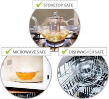 Load image into Gallery viewer, Glass Teapot Set with 4 Double Walled Cups