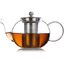 Load image into Gallery viewer, Glass Teapot with Stainless Steel Infuser

